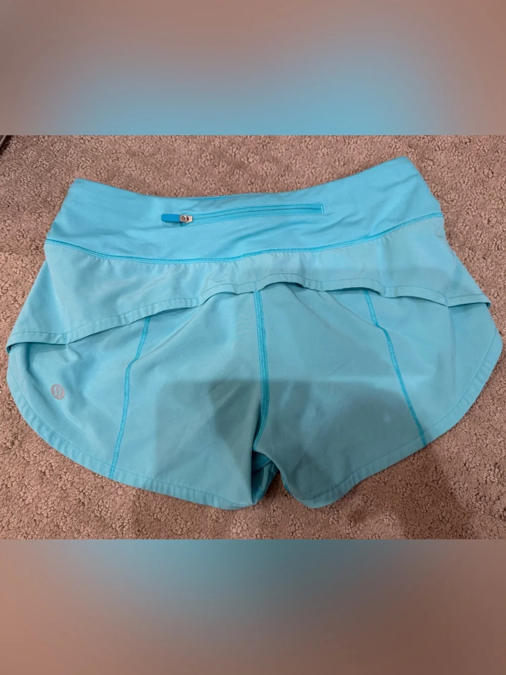 lululemon athletica pacer  Sky Blue Skort Shorts size 2